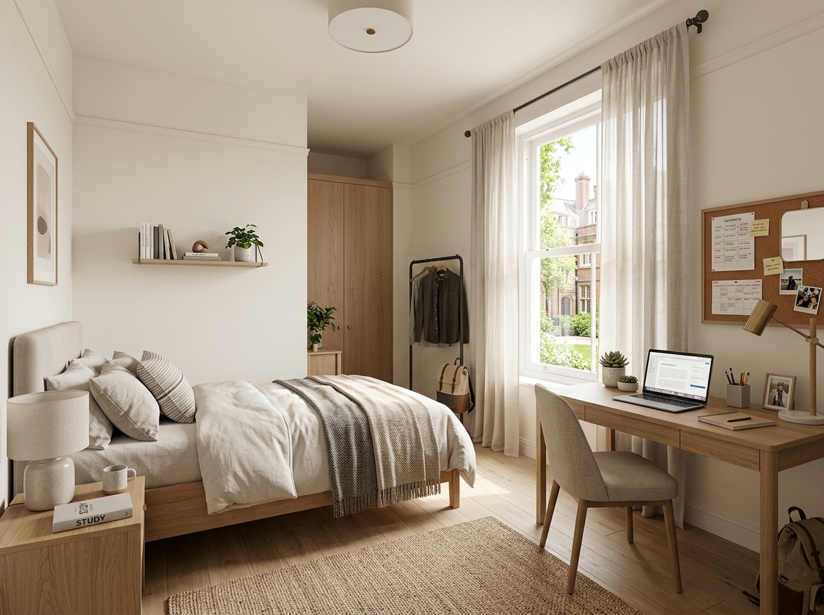 Well-Furnished Dormitory Room